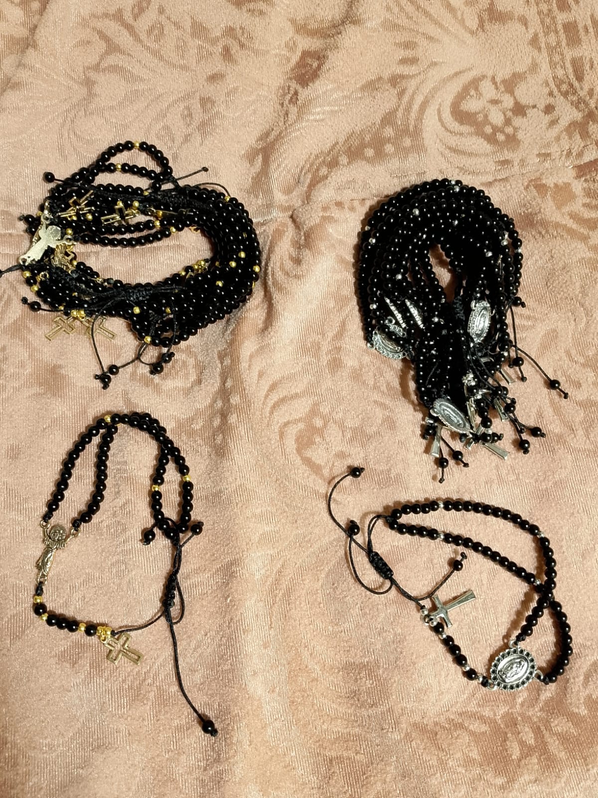 Black rosary bracelet