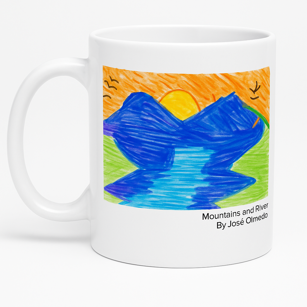 Personalized Mug J1 – Mountains and River